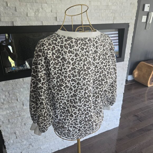 Abercrombie & fitch Leopard Baloon sleeves sweatshirt XS - Picture 2 of 3